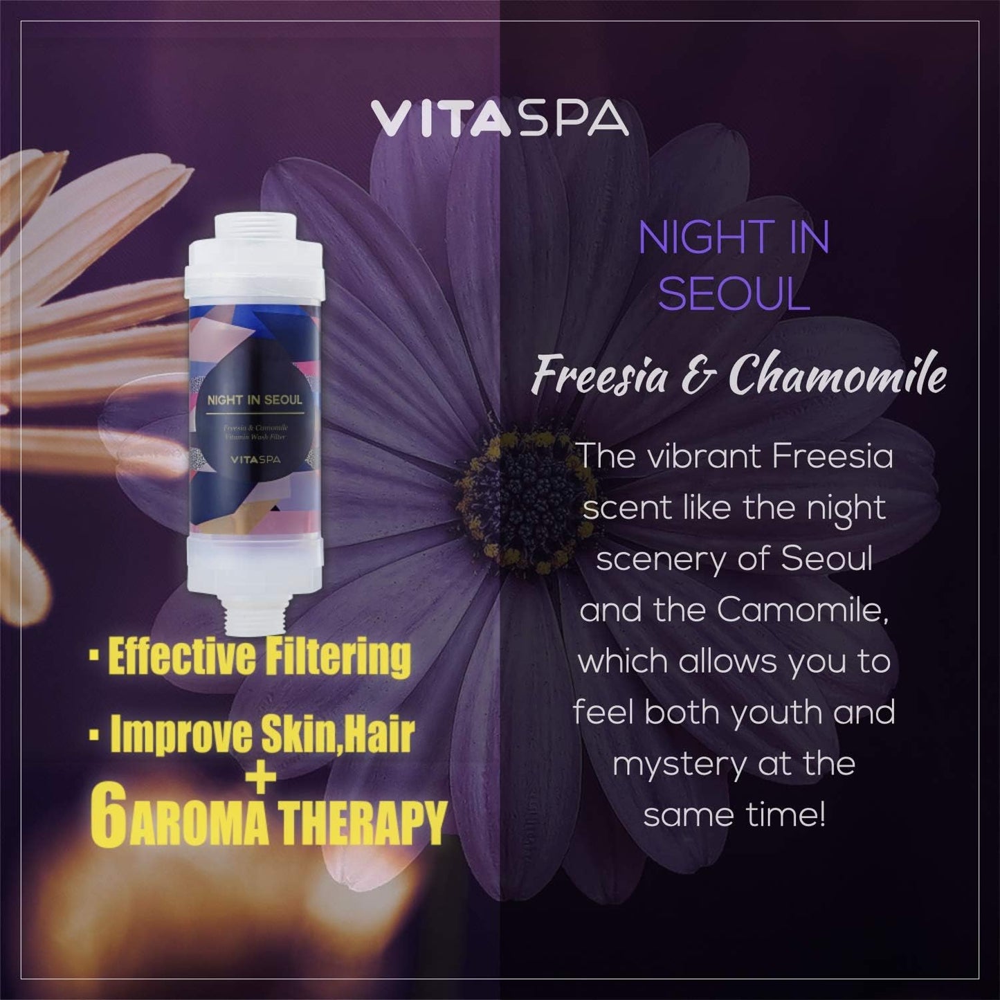 VITASPA Vitamin C shower Water Filter (Purple)