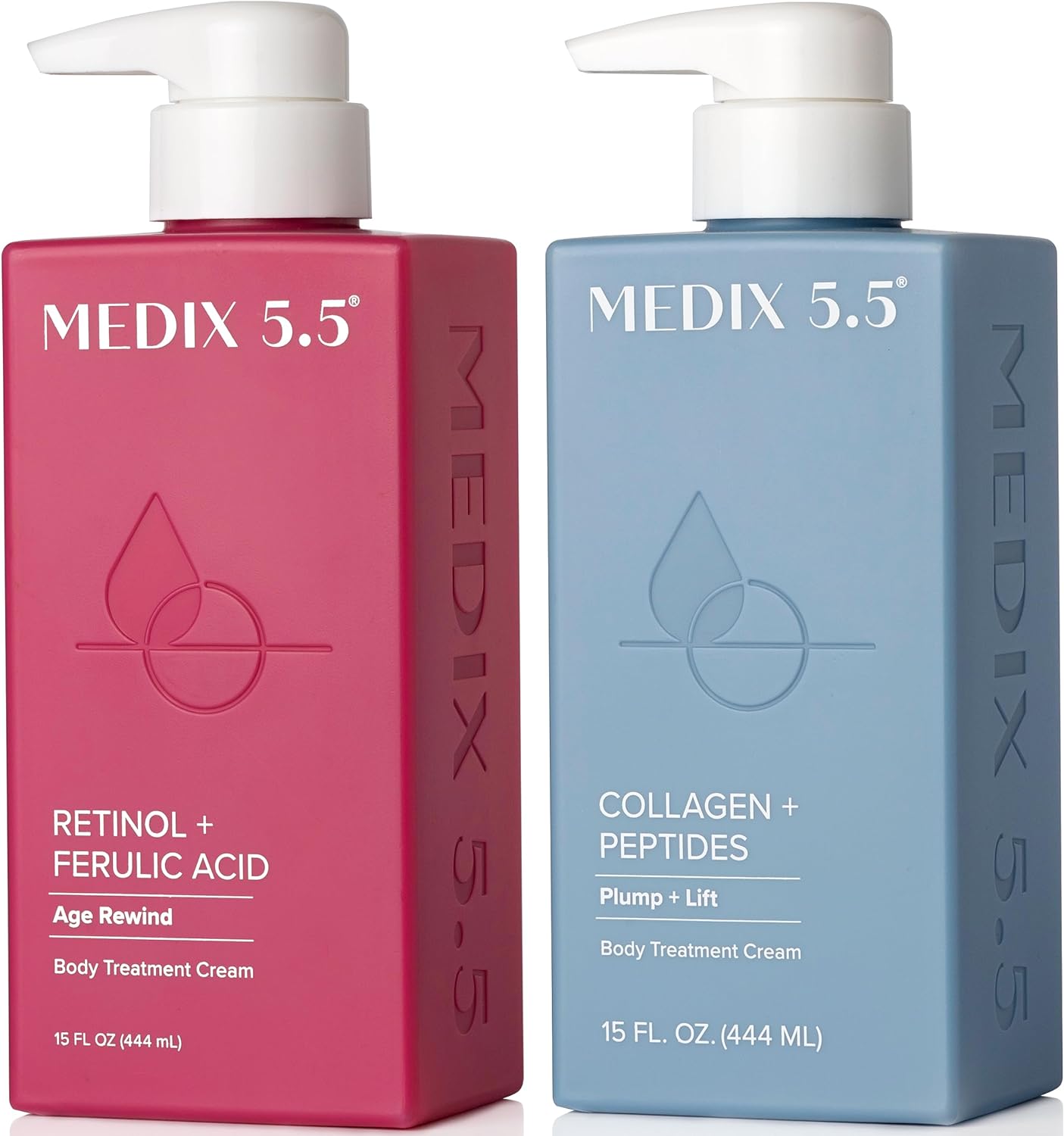 Medix 5.5 Retinol Cream And Collagen Cream Set Medix 5 5 Retinol Cream With Ferulic Acid Targets Crepey Skin Wrinkles And Sun Damaged Skin Collagen Cream Firms And Tightens Sagging Skin Two 15Oz